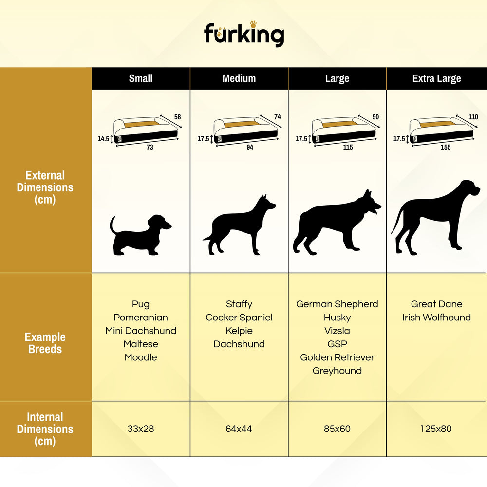 Orthopedic Dog Bed | Vet Recommended | Fur King "Ortho"