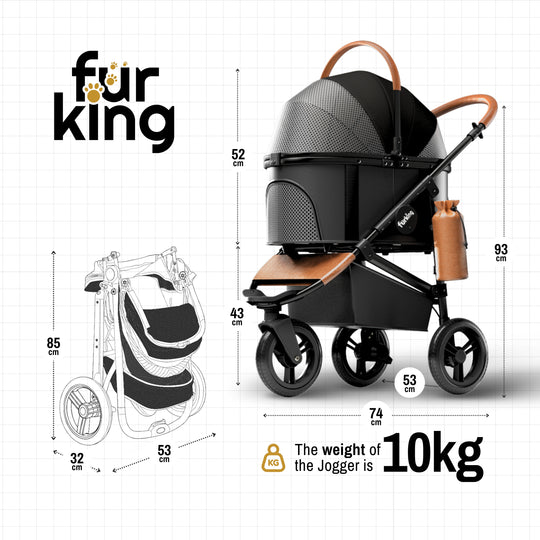Best Pet Stroller | Fur King Jogger Dog Pram